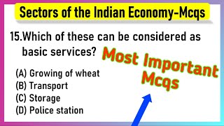 Sectors of Indian Economy Class 10 MCQs Questions with Answers [upl. by Rosella]