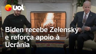 Biden recebe Zelensky e presidente americano reforça pedido para que Congresso apoie a Ucrânia [upl. by Pippy]