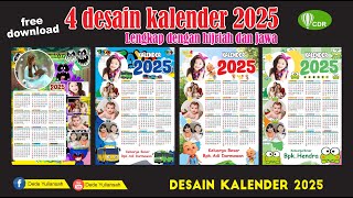 4 DESAIN KALENDER TAHUN 2025 LENGKAP DENGAN HIJRIAH DAN JAWA [upl. by Mahda309]