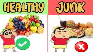 Healthy Food vs Junk Food Lesson for kids Advantages of Healthy Food vs Disadvantages of Junk Food [upl. by Joscelin940]