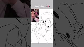 bangchan speed paint 💗skz drawing speedpaint straykids shorts fypシ゚ [upl. by Pauline]