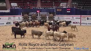 Beau Galyean and Rollz Royce Open Classic Champion 2019 NCHA Super Stakes [upl. by Valerye]