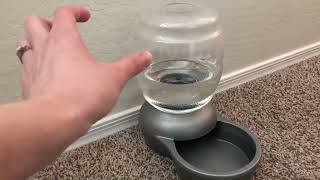 Petmate Replendish Automatic Gravity Waterer for Cats and Dogs Review [upl. by Cantu]