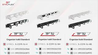 Organizer kabli standard 19quot 1U grzebieniowy szary [upl. by Ahsito]