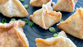 How to Make EASY Homemade Crab Rangoon [upl. by Maleeny]