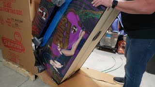 Stern Elvira 40th Anniversary Pinball Unboxing with Escalera and PinJak™ Debut [upl. by Nemhauser]