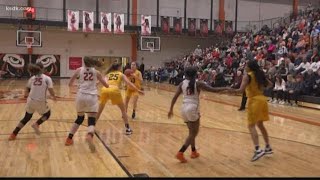 Girls hoops Edwardsville beats OFallon [upl. by Neeroc805]