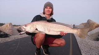 Catching Big Fish Off A Dangerous Rockwall [upl. by Nagar]