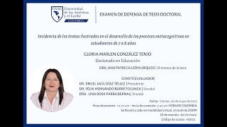 Examen de Defensa de Tesis Doctoral  Gloria Marlen González Tenjo [upl. by Lanos]