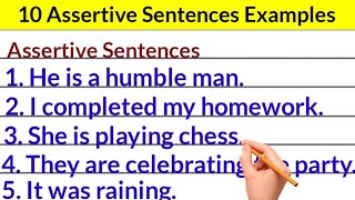 Assertive sentence  assertive sentence 10 examples  assertive sentence example  Negative Sentence [upl. by Assena149]