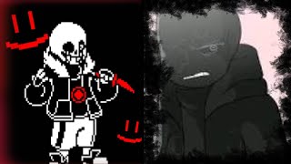 Killer Sans v2 Remake VS Nightmare Sans   Undertale Timeline Collapse [upl. by Gudrin285]