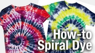 HowTo Spiral Swirl Design Tie Dye Technique [upl. by Ahsieker]