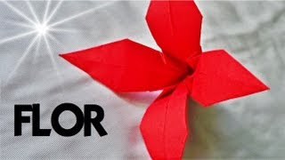 Cómo hacer una FLOR de Papel  Origami [upl. by Akkahs]