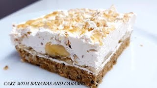 NEODOLJIV KOLAČ SA BANANAMA I KARAMELOM KOJI SE NE PEČE CAKE WITH BANANAS AND CARAMEL NO BAKE [upl. by Padgett]