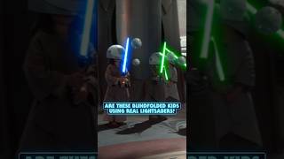 Are Jedi younglings blindfolded and handed REAL lightsabers [upl. by Navy363]