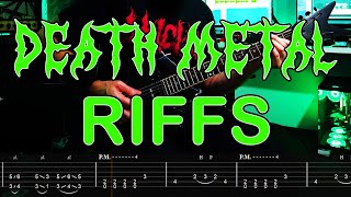 DEATH METAL RIFFS WITH TABS  C STANDARD [upl. by Ahteral943]