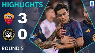 RomaUdinese 3  0  Highlights amp Goals  Serie A 202425 [upl. by Klarrisa]