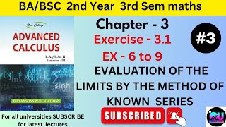 Ex  31 Examples Indeterminate Forms  Lhospitals Rule Advanced Calculus  BABSC 2nd Year [upl. by Thanasi]