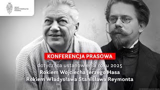 Konferencja prasowa ws ustanowienia roku 2025 Rokiem W J Hasa i WS Reymonta [upl. by Rochester]