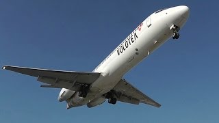 Volotea Boeing 7172BL Low Landing  Jetblast at Skiathos the second St Maarten spotter view [upl. by Hannavahs]