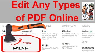 Edit Any Types of PDF Online [upl. by Dlarrej]