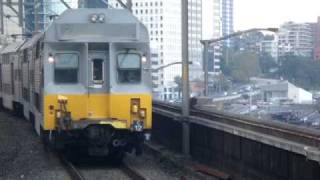 Cityrail C12C1 Sets Arriving Milsons Point for Epping [upl. by Yenaiv]