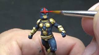 Marvel Zombies Zombicide Painting Super Hero Nova  Miniature Painting Example [upl. by Aytnahs]