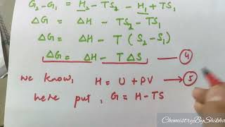 GibbsHelmholtz equation derivation Physical chemistry bsc chemistry mjpru important [upl. by Nesral475]