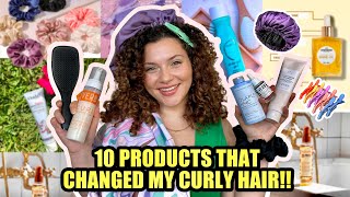 10 CURLY HAIR PRODUCTS I CANT LIVE WITHOUT these changed my hair [upl. by Aramal697]