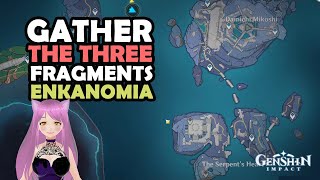 Gather The Three Fragments Enkanomia  The Subterranean Trials of Drake and Serpent Genshin Impact [upl. by Yt]