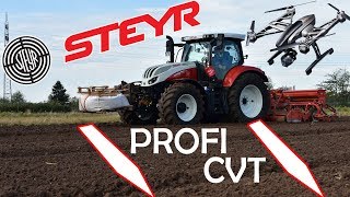 STEYR 4145 Profi CVT🚜Pflügen und Wintergetreideaussaat [upl. by Guria]