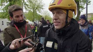 Tobias Halland Johannessen  Interview at the finish  La Flèche Wallonne 2024 [upl. by Aikenat]