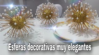 COMO HACER ESFERAS DECORATIVAS SENCILLAS Y ELEGANTES [upl. by Werda]