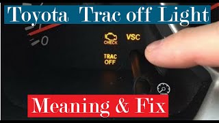 Trac off Light Meaning amp Fix for Trac Off and Check Engine Light Toyota Corolla [upl. by Ffilc914]