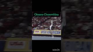 Oksana chusovitinas Iconic performance sports athletics gymnast yt [upl. by Laenej]