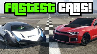 GTA 5  Top 10 FASTEST CARS For Top Speed In 2024 [upl. by Ymia]