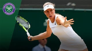 Johanna Konta v Caroline Garcia highlights  Wimbledon 2017 fourth round [upl. by Gorges743]