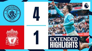 EXTENDED HIGHLIGHTS  Man City 41 Liverpool  Grealish inspires huge win [upl. by Lednor999]