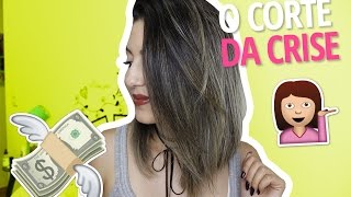 COMO CORTAR CABELO LONG BOB EM CASA  Loucura total O  Camila Lima [upl. by Marden]