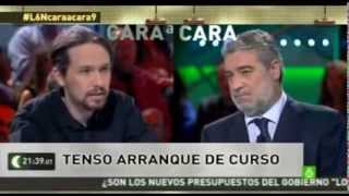 Cara a Cara entre Pablo Iglesias y Miguel Angel Rodríguez sobre educación [upl. by Mikel]