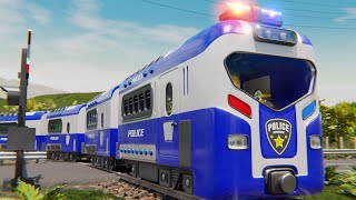 Money Heist Fail  Lego Police Thief Cartoon  Choo choo train kids videos [upl. by Anaoy518]