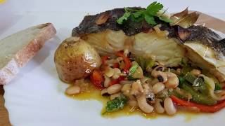 COD WITH PEPPERS amp BLACK EYED PEAS [upl. by Eeliram]