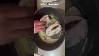 Meuniere of Cherry SalmonLets GO GO 1min Cooking No342 Recipe Salmon Meuniere [upl. by Elfie89]