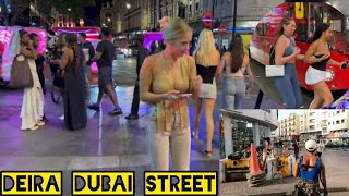 Deira Dubai Red light Area walking Tour Amazing beautiful street walking walktours walkingstreet [upl. by Atirat224]