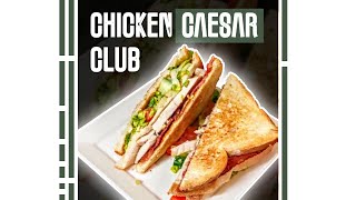 Chicken Caesar Club Sandwich with Smoked Bacon  Quick Easy Recipe Ideas Lunch [upl. by Ygief]