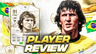 91 BASE ICON ZICO SBC PLAYER REVIEW  FC 24 Ultimate Team [upl. by Ailes]