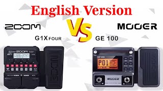 Zoom G1xfour vs Mooer GE100 English version [upl. by Etessil]