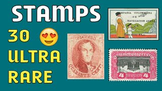 Most Expensive Stamps Are Here  30 Ultra Rare Postage Stamps Of The World [upl. by Halvaard]