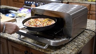 The Smart Oven Pizzaiolo  Breville Making the Pan Pizza Supreme [upl. by Elrae955]