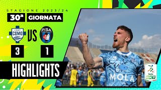 Como vs Pisa 31  Il Como mette nel mirino il secondo posto  HIGHLIGHTS SERIE BKT 2023  2024 [upl. by Barna]